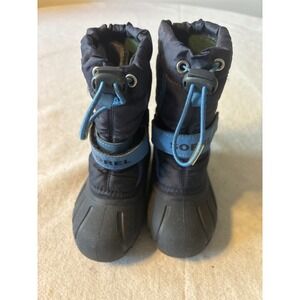 Sorel Snow Boots Toddler 9 Navy Blue Excellent Waterproof Insulated NC1885-464
